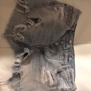 Ripped Jean shorts